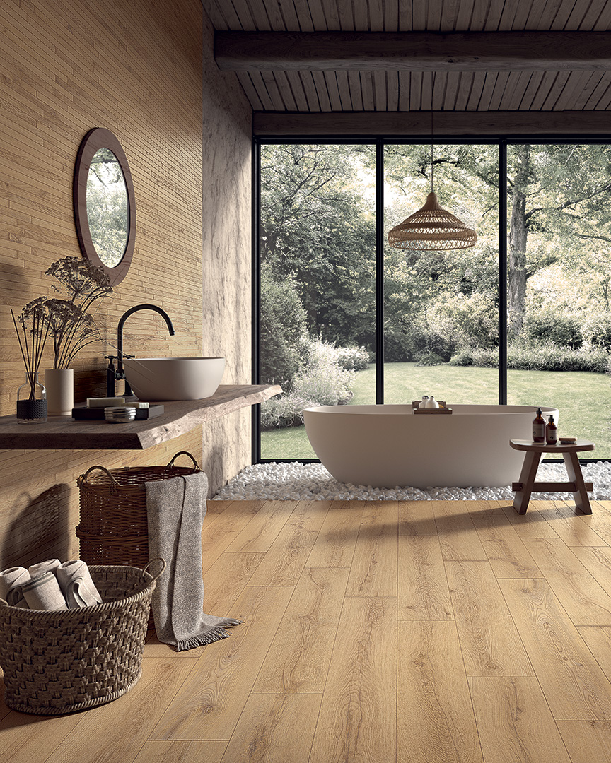 Castelvetro Alpi Rovere 20x120 cm R10B Holzoptik Feinsteinzeug    