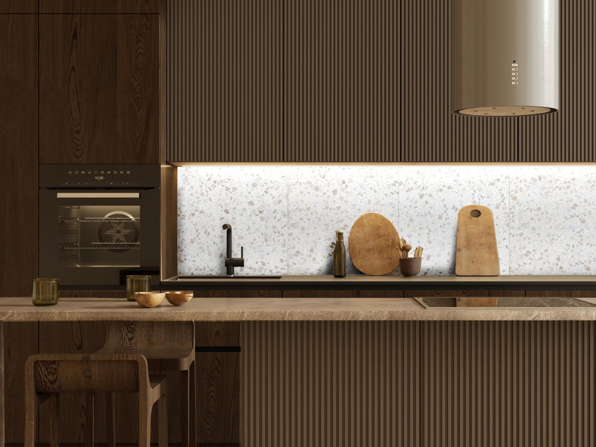 Revoir Paris Re-Bel Blanc 60x60 cm Terrazzo-Optik R10 