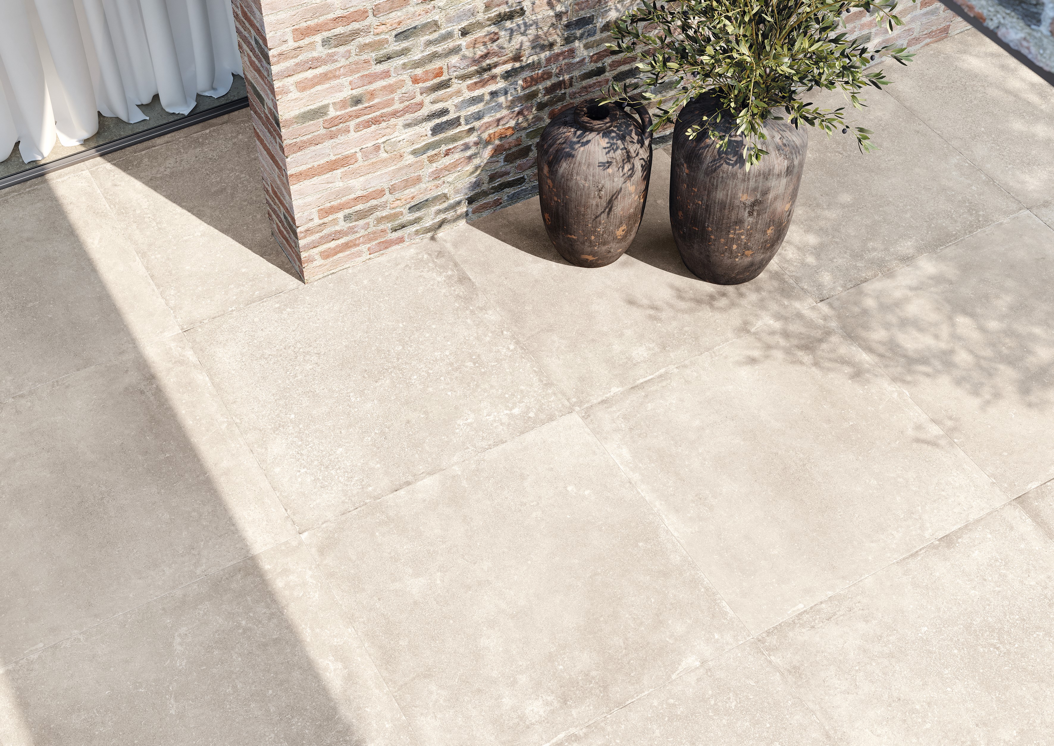 Emil Ever-Stone Ivory Terrassenplatte 100x100x2 cm Naturale R11B 