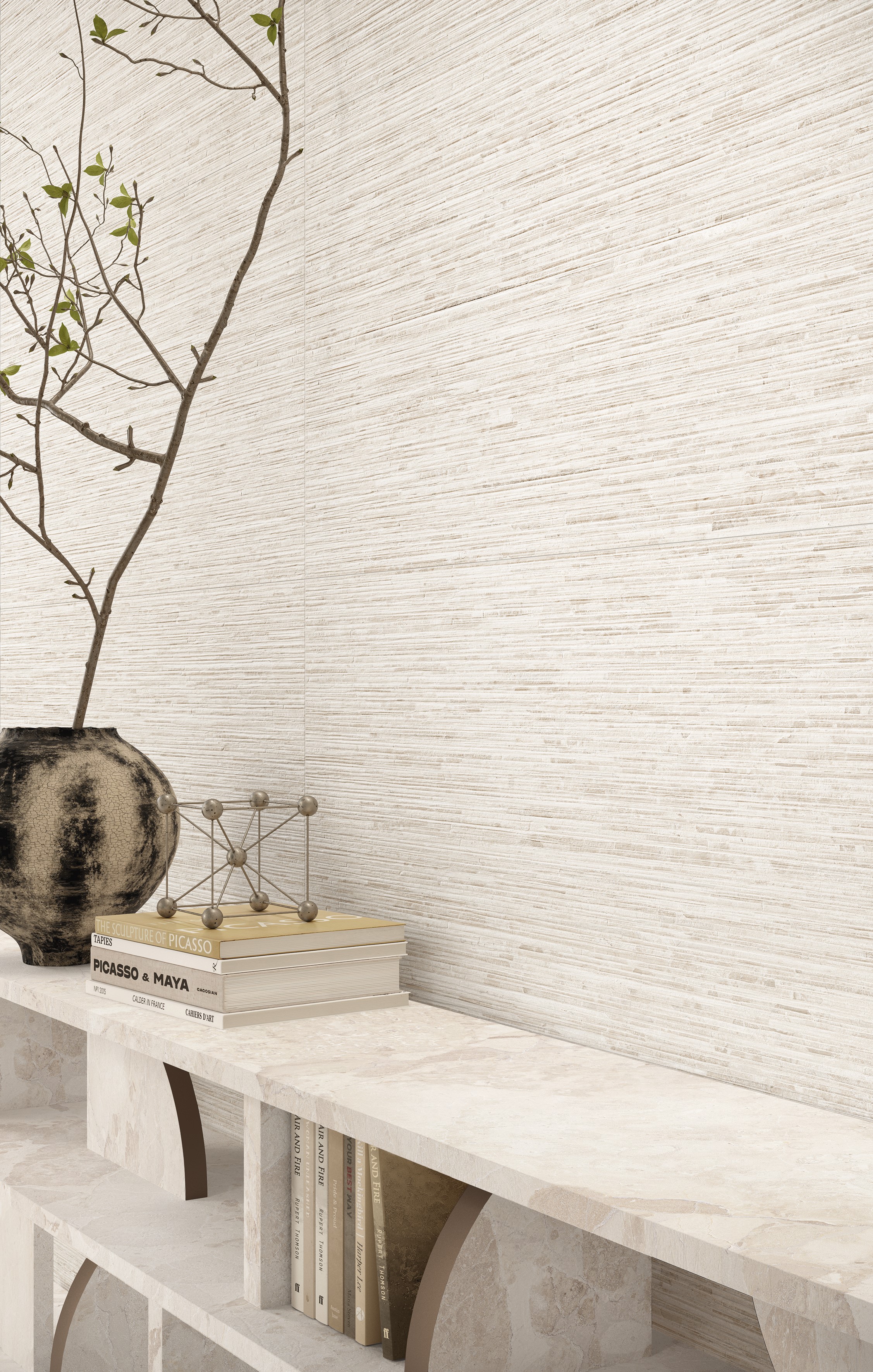 Ergon Matera Stone Decori Ritmo White 60x120x0,9 cm Silktech R10B rektifiziert