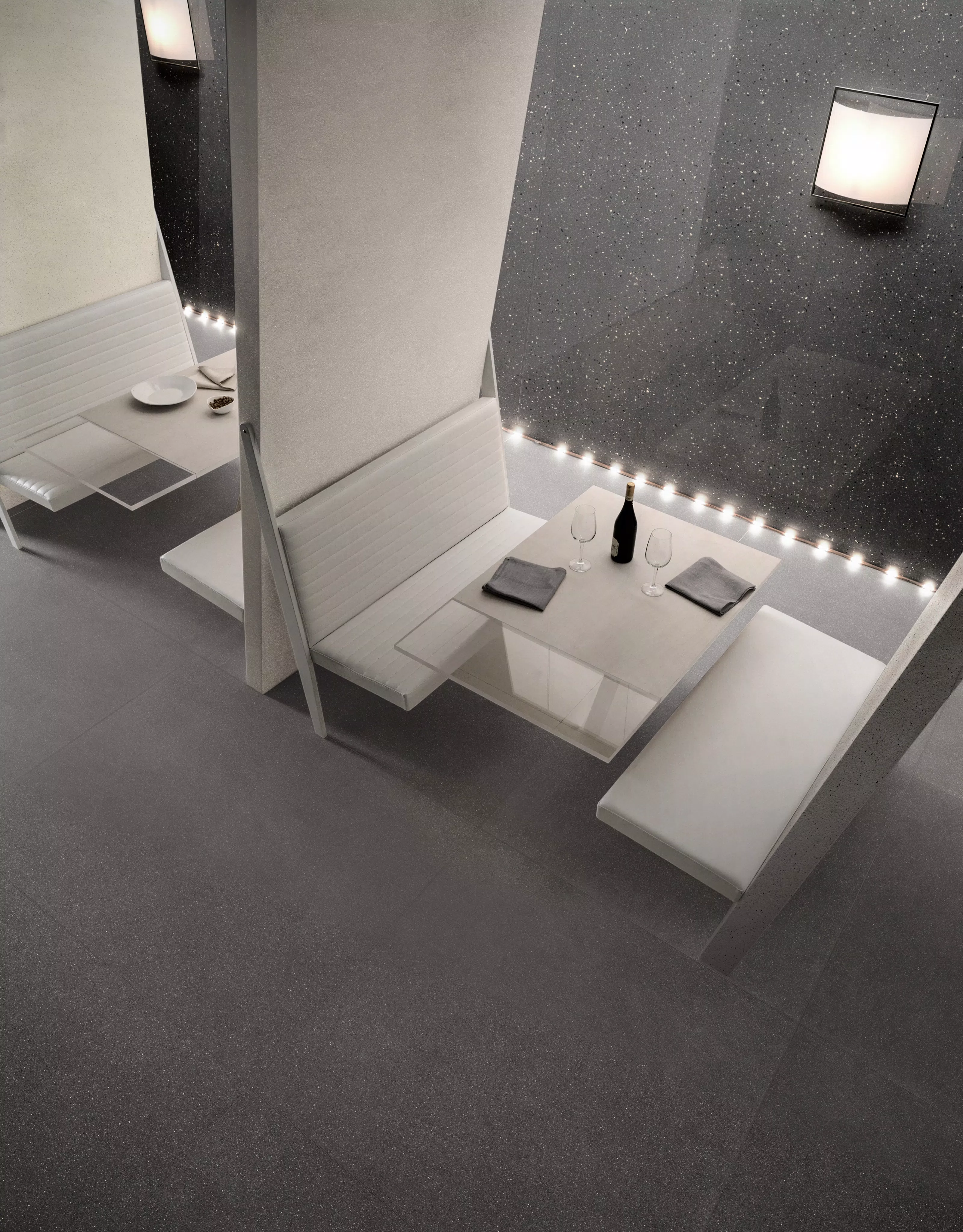 Florim Earthtech Flakes Carbon Glossy 120x120x0,9 cm Feinsteinzeug 