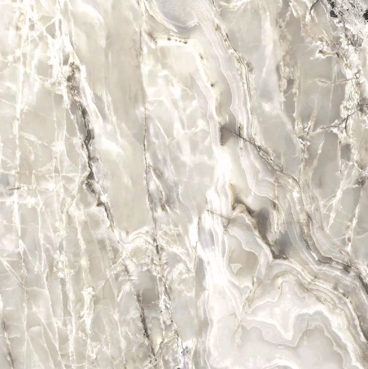 Florim Onyx&More White Blend 120x120x0,6 cm Magnum Feinsteinzeug Satin  