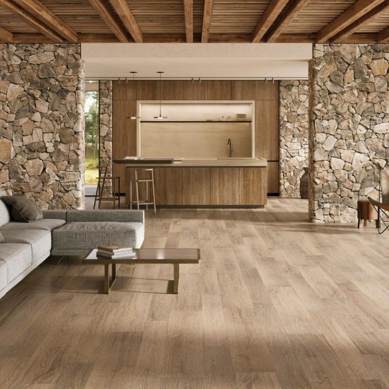 Porcelanosa Bruselas Fresno 19,3x180 cm Feinsteinzeug Holzoptik    