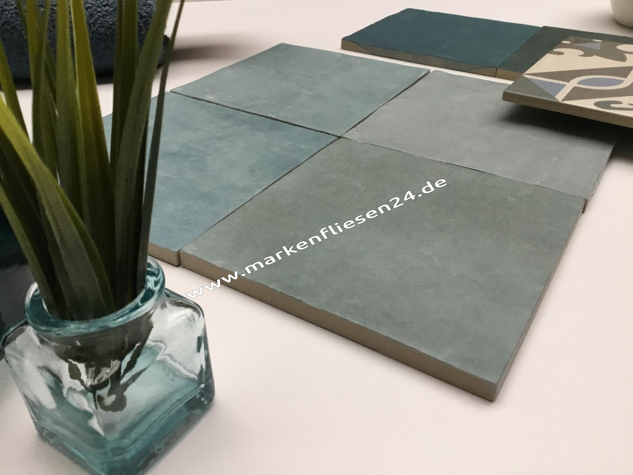 Revoir Paris Atelier Wall & Floor 14x14 cm turquoise mat