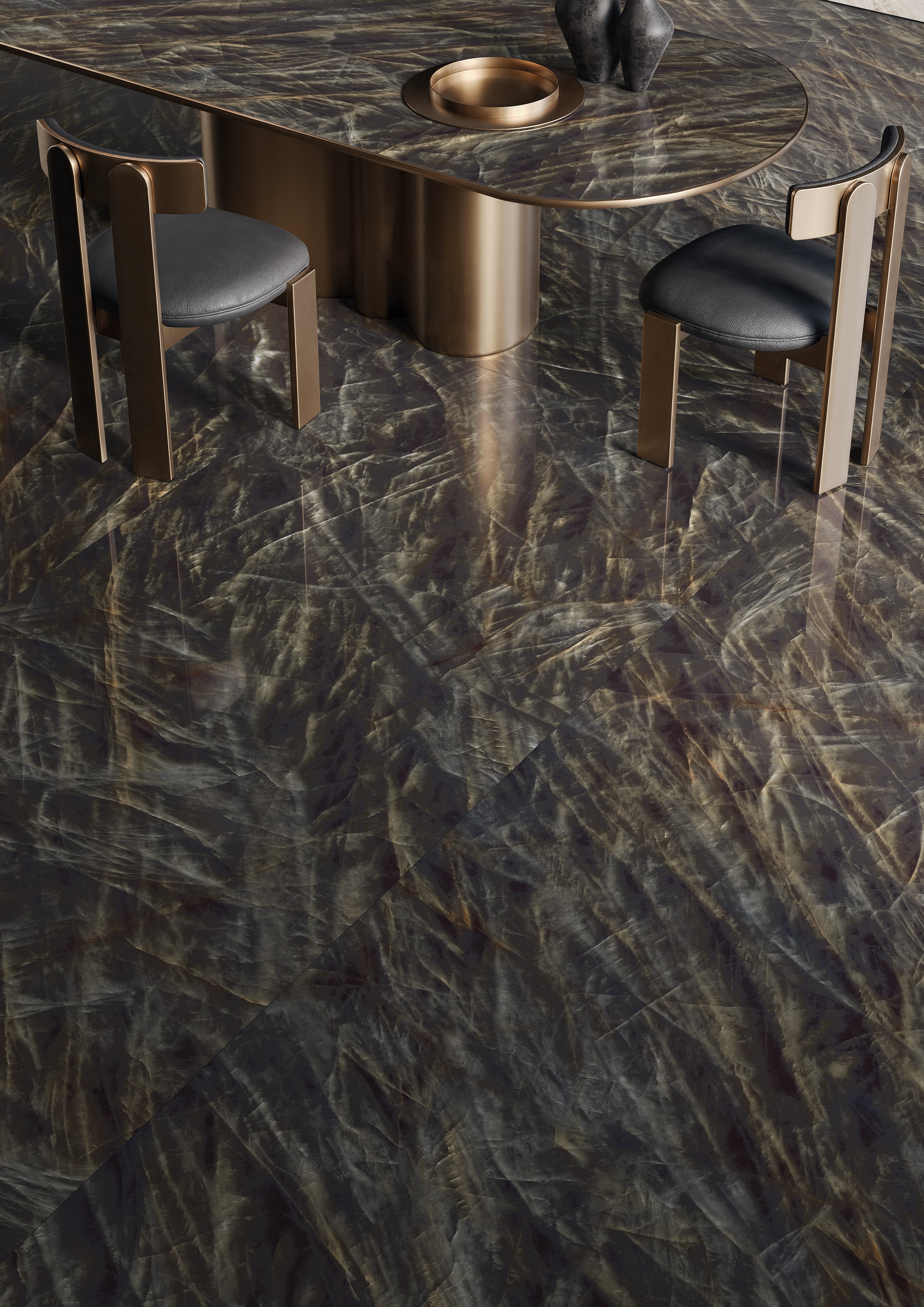 Emil Tele di Marmo Crystal Vitrum Black 60x120x0,9 cm Full Lappato