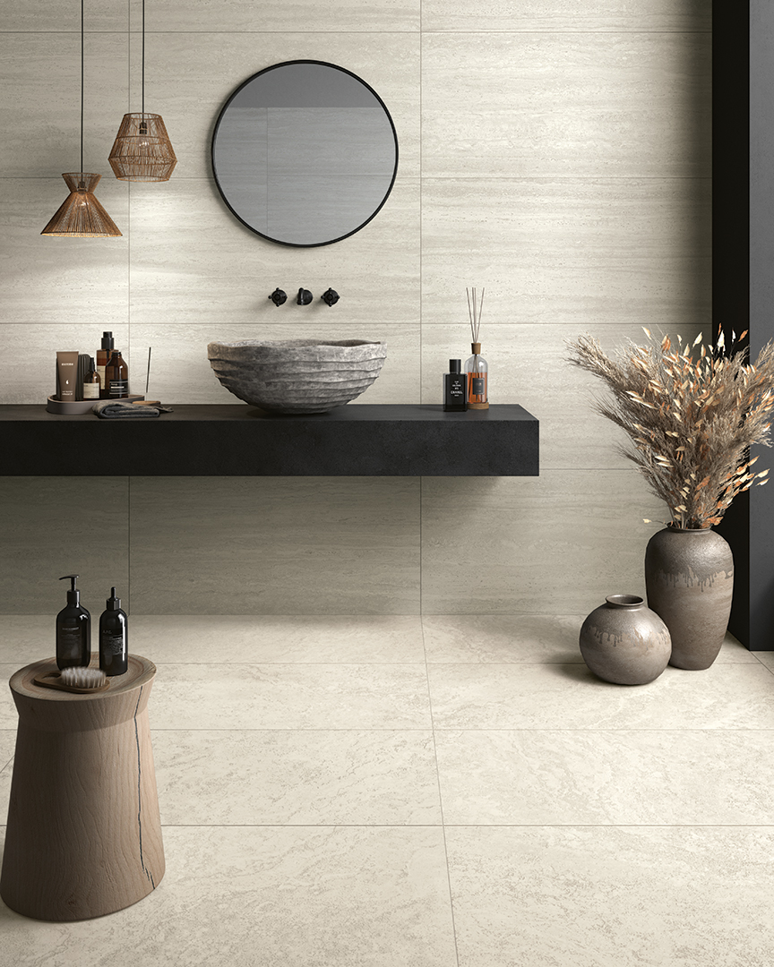 Castelvetro Firenze Bianco 30x60 cm Travertin Feinsteinzeug R10B         