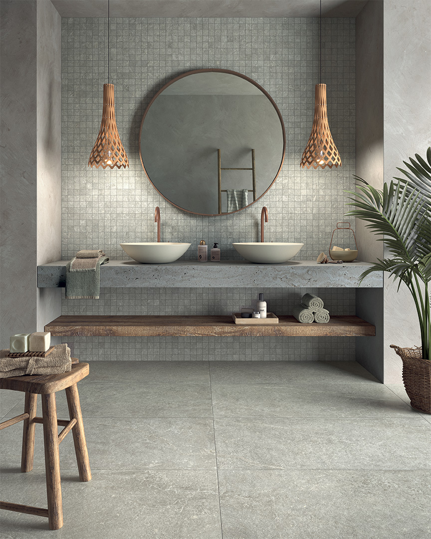Castelvetro Pietra Antica Grey 100x100 cm Naturale R10B Feinsteinzeug        
