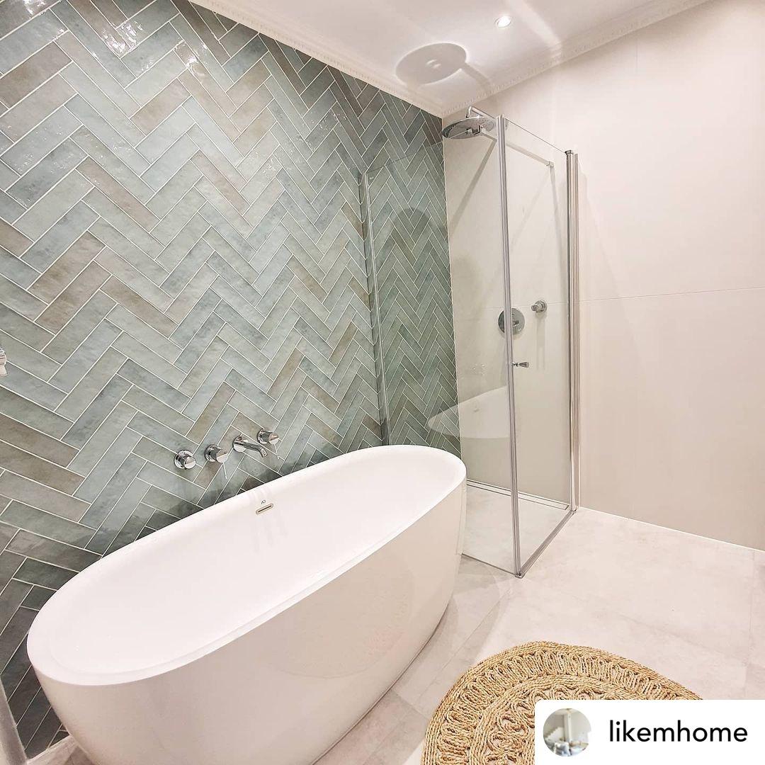 Revoir Paris Atelier Wall 6,2x25 cm Vert D`Eau Glossy