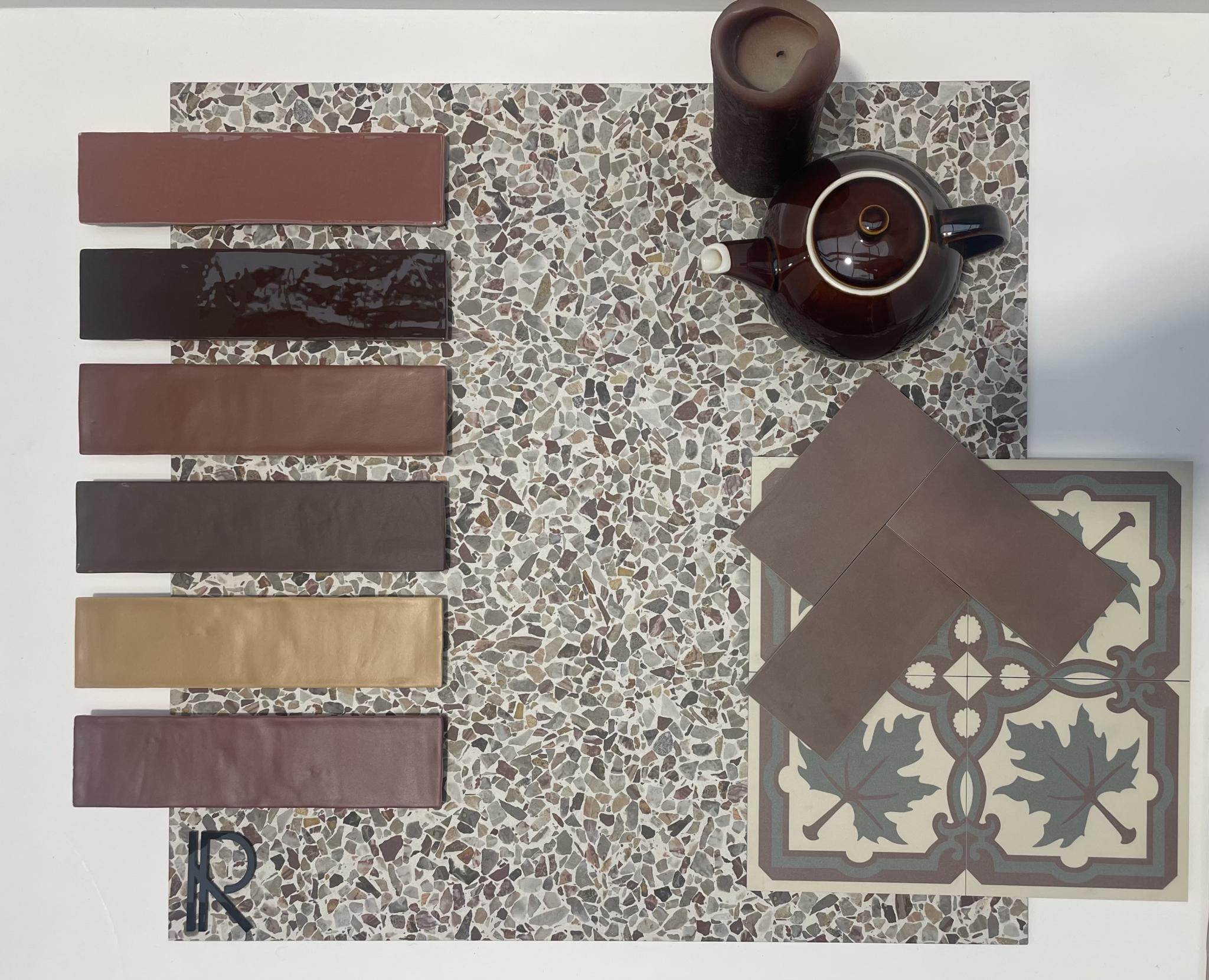 Revoir Paris Re-Bel Cuivre 60x60 cm Terrazzo-Optik R10     