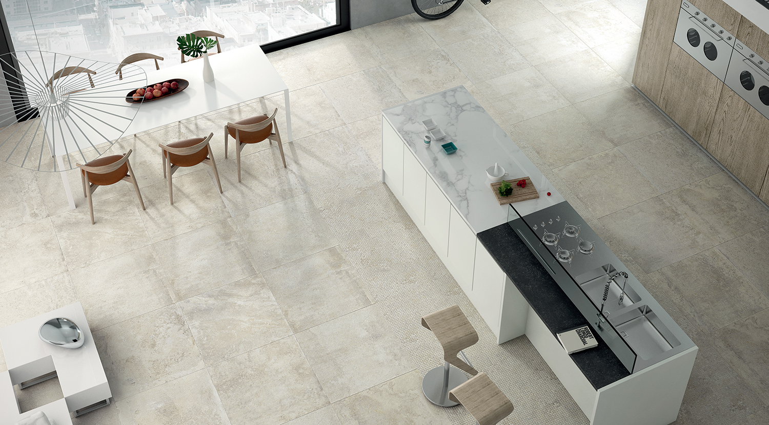 Castelvetro Always Bianco 100x100 cm Feinsteinzeug R10B              