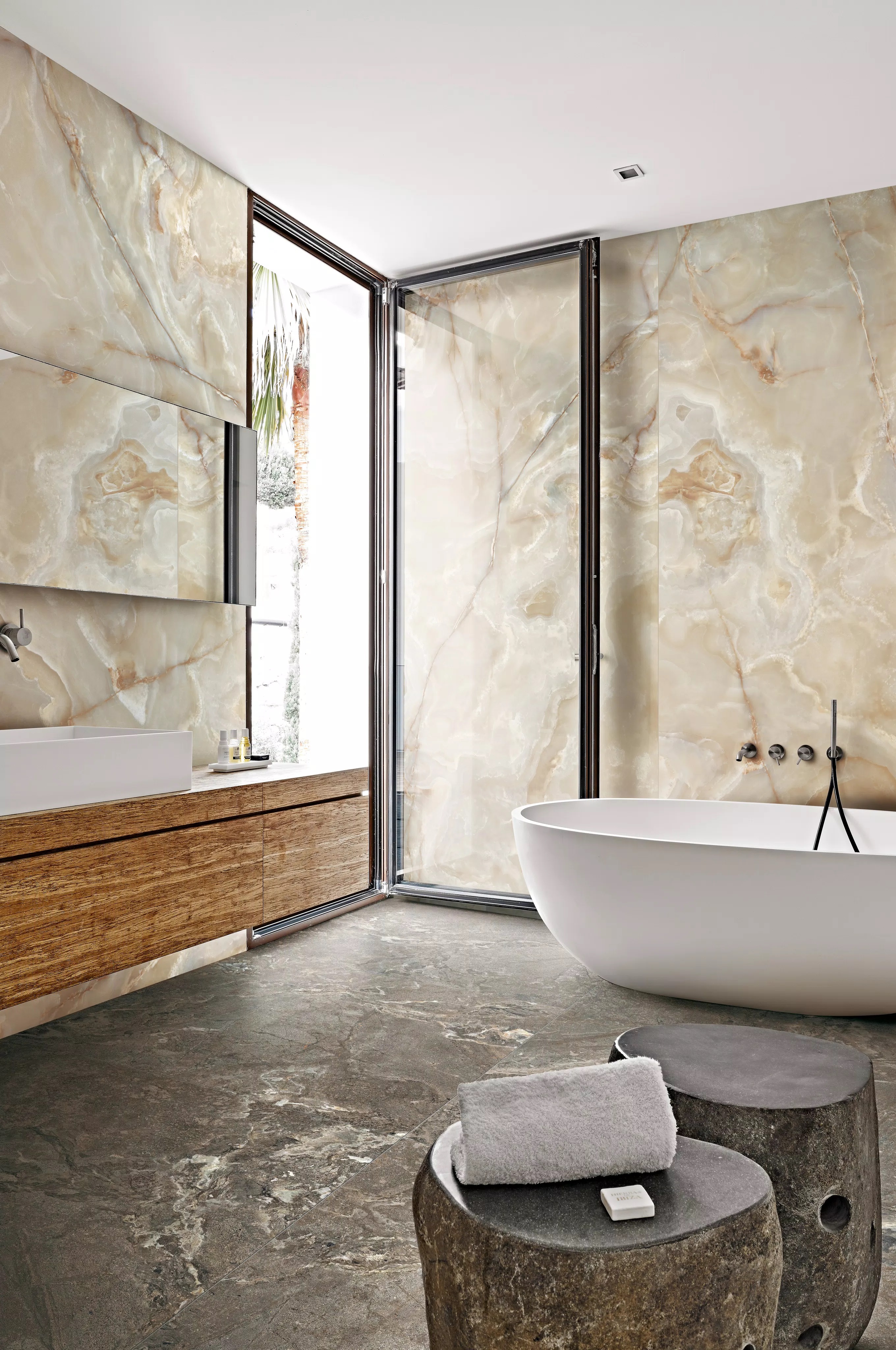 Florim Onyx&More Golden Porphyry 60x120x0,9 cm Feinsteinzeug Matte PTV R10  