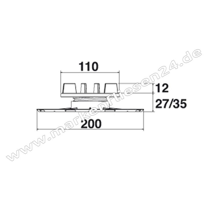 Eterno Ivica Stelzlager SB1 27-35 mm Fugensteg 4mm