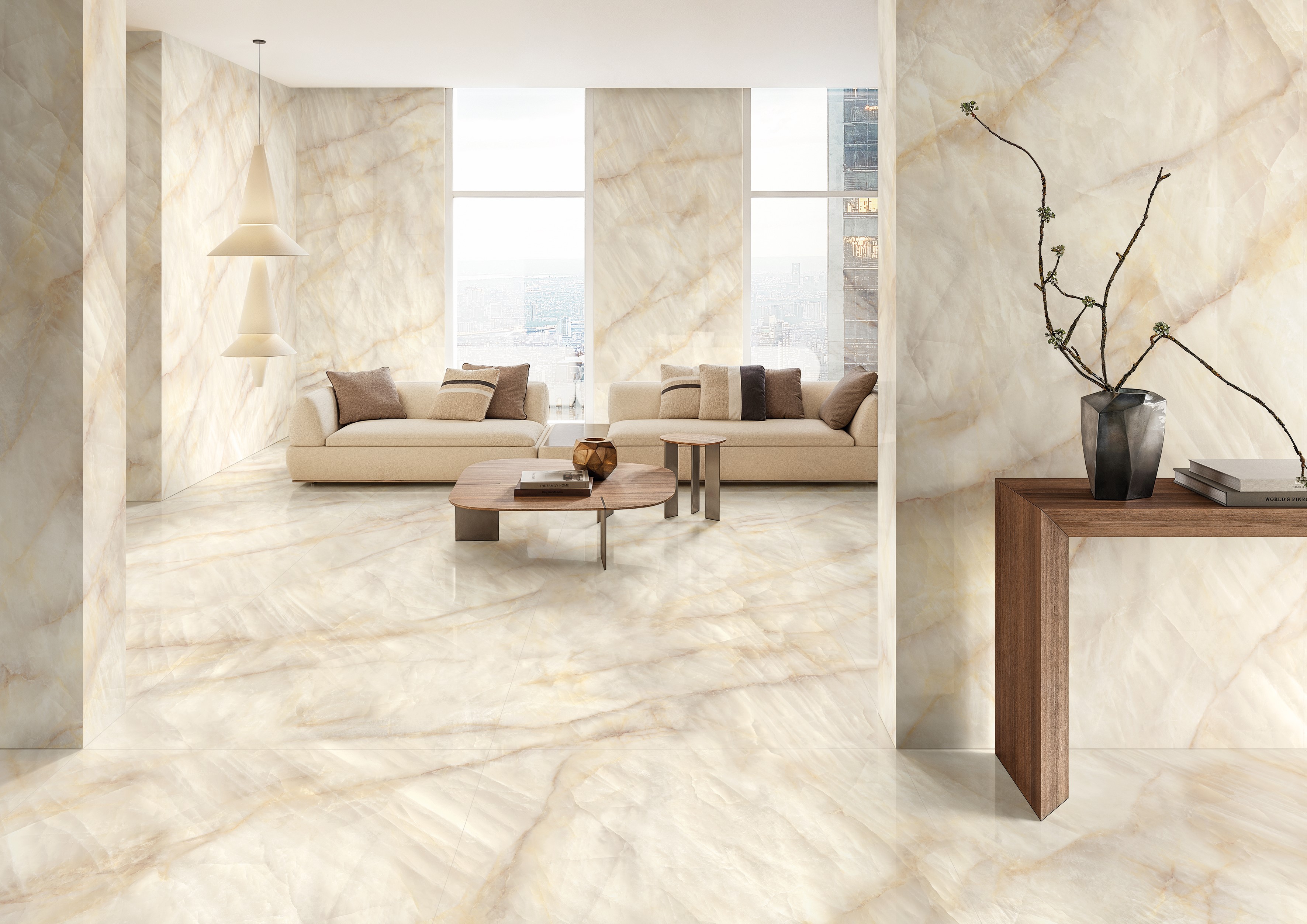 Emil Tele di Marmo Crystal Extra Ivory 60x120x0,9 cm Silktech R10B 