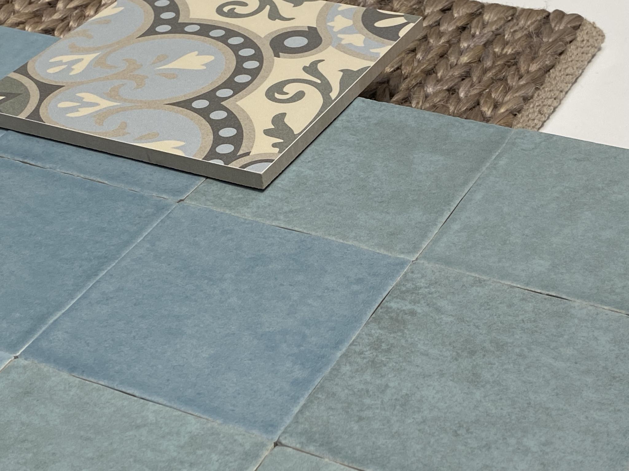 Revoir Paris Atelier Wall 10x10 cm Turquoise Mat