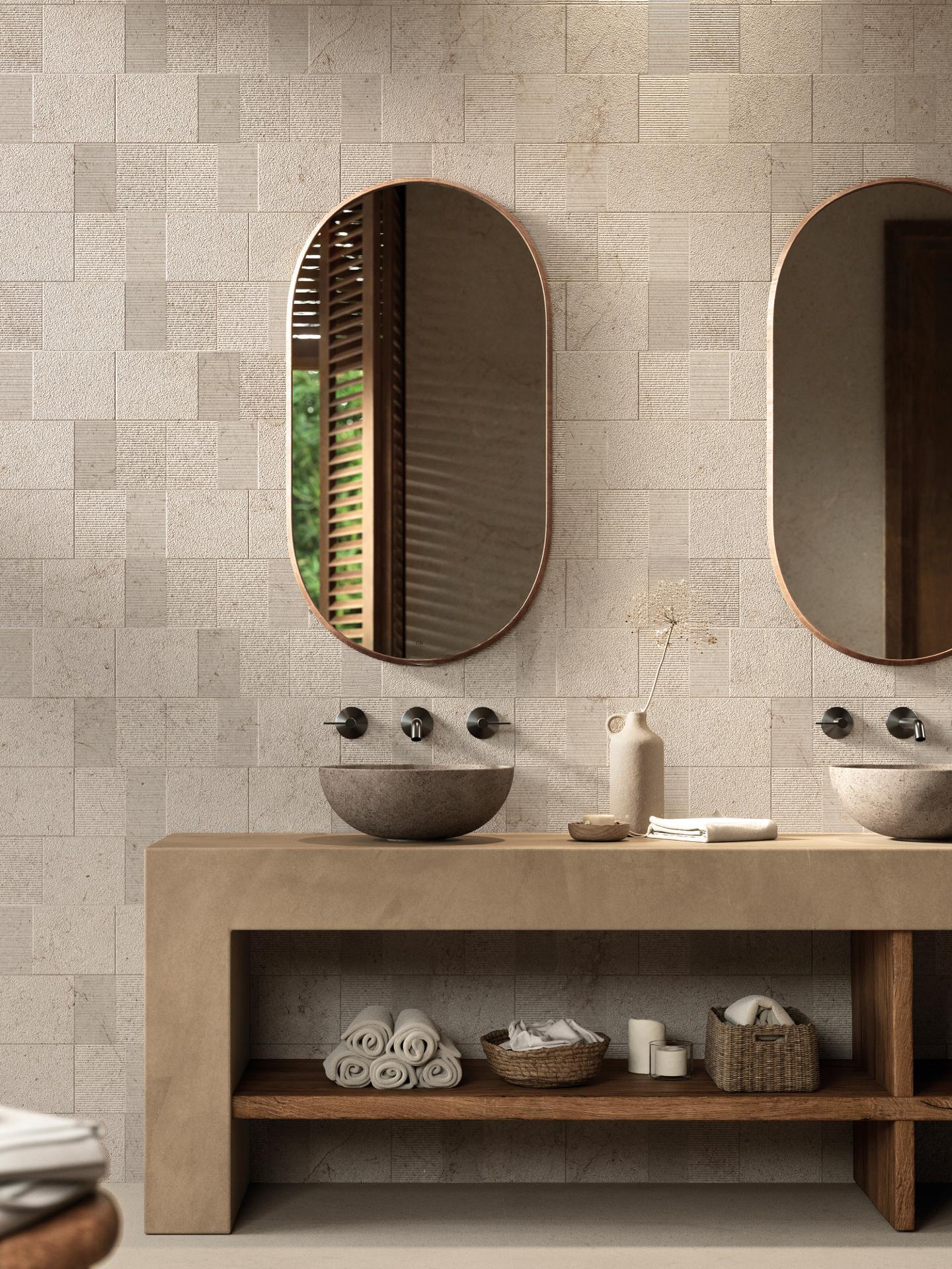 Porcelanosa Block Dorcia Bone 45x120 cm Wandfliese rektifiziert