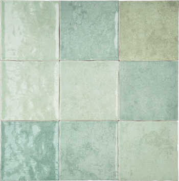 Revoir Paris Atelier Wall 10x10 cm Vert d`Eau Glossy