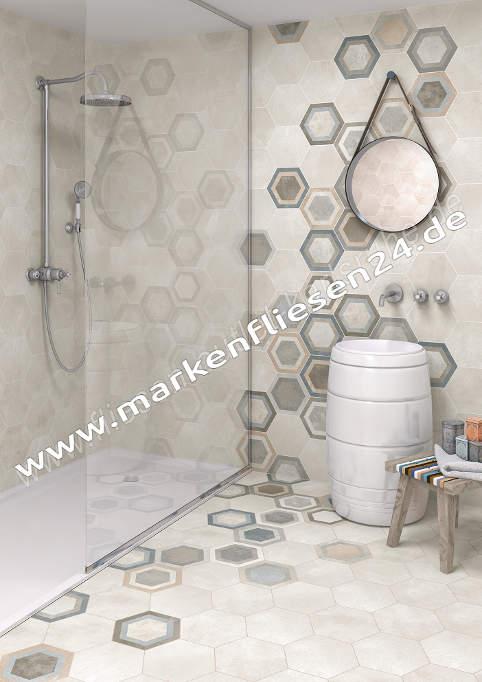 Vives Rift Blanco 23x26,6 cm Hexagono