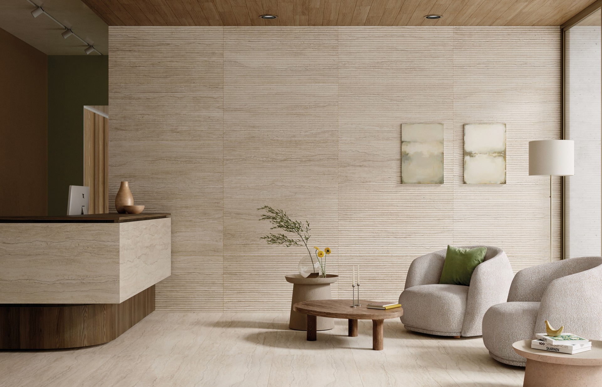 Mirage Nöriven Vein Cut Waves 60x120x0,9 cm Cream NV13 RG SQ