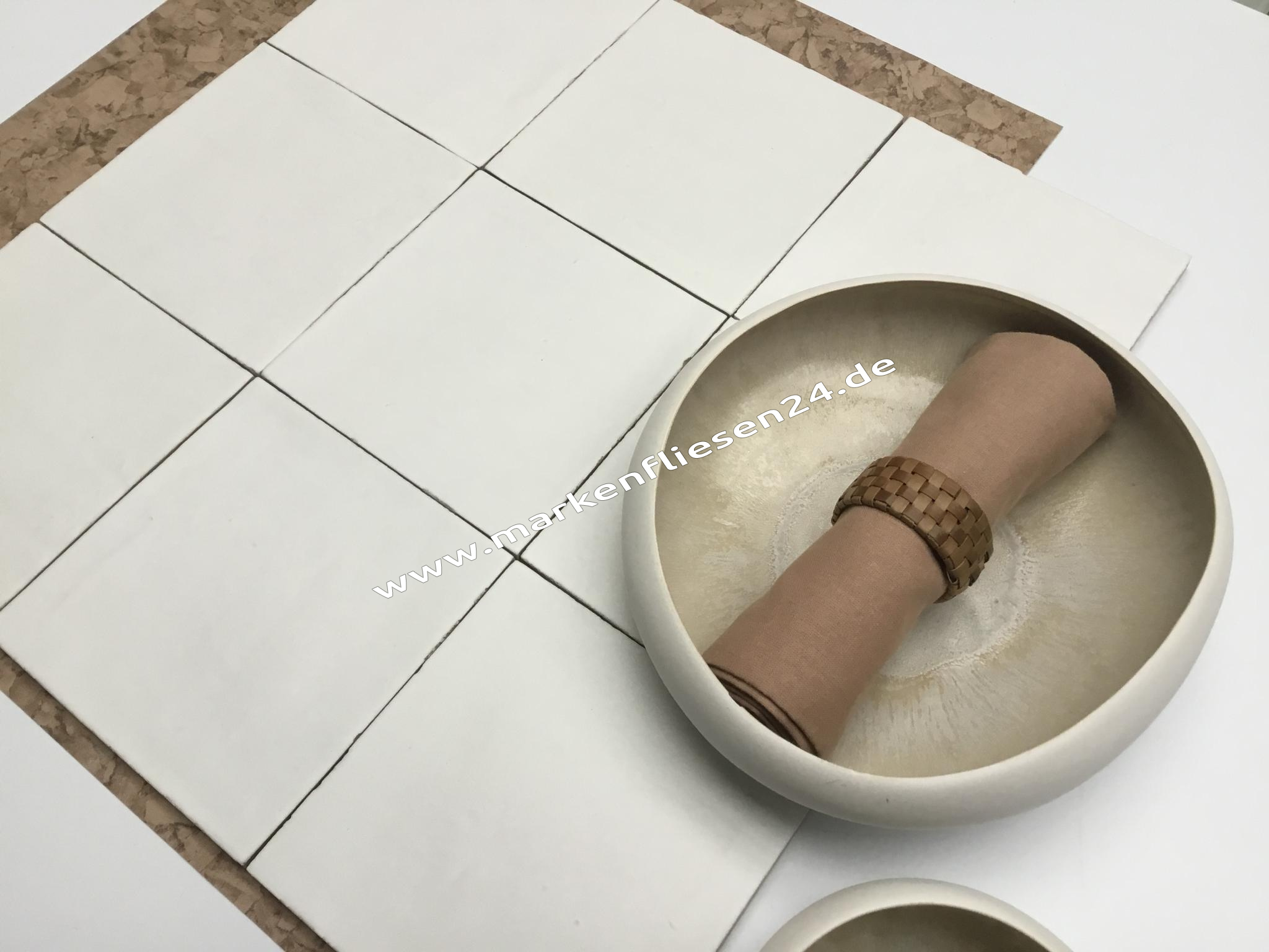 Revoir Paris Atelier Wall & Floor 14x14 cm blanc de Lin mat