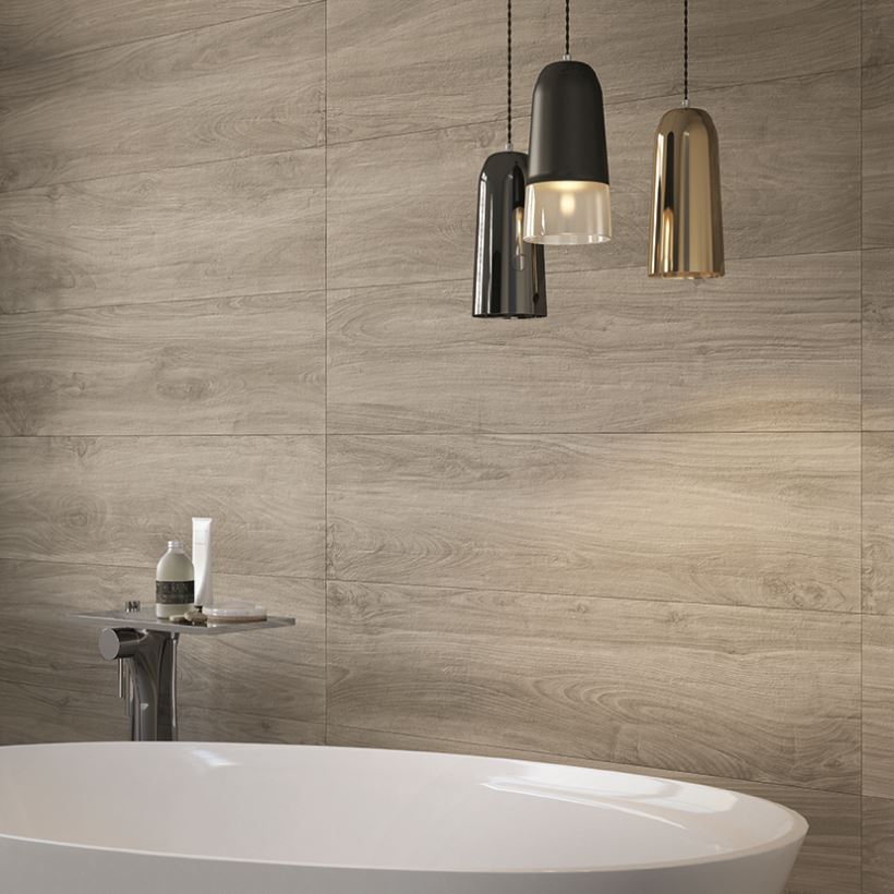 Castelvetro More Grigio 30x120 cm Holzoptik Feinsteinzeug R10B      