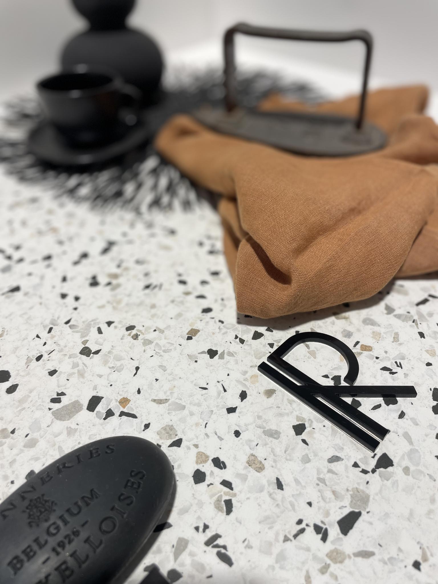 Revoir Paris Re-Bel Gris 100x100 cm Terrazzo-Optik R10    