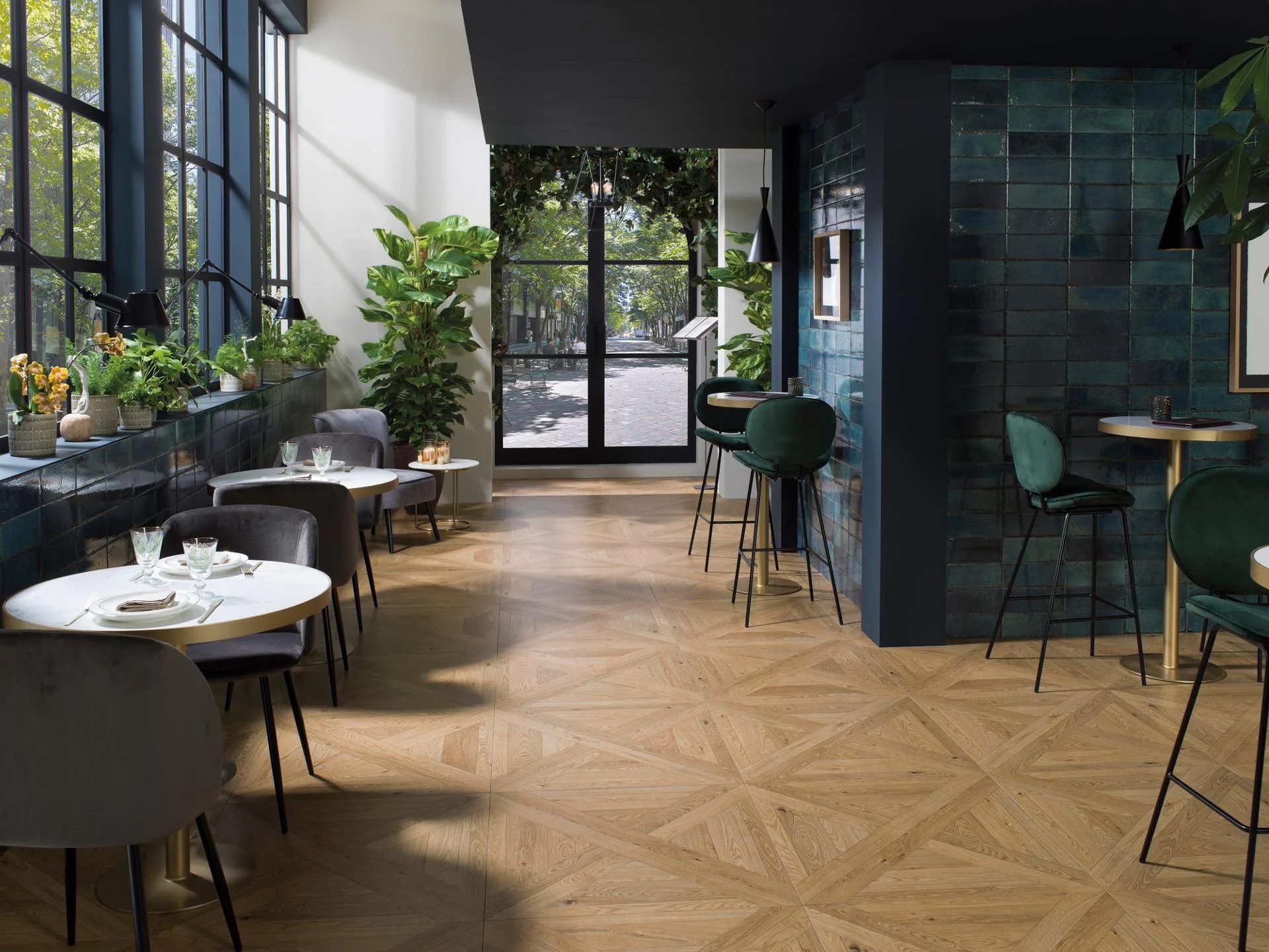 Porcelanosa Brick Vetri Blu 33,3x59,2 cm Wandfliese  