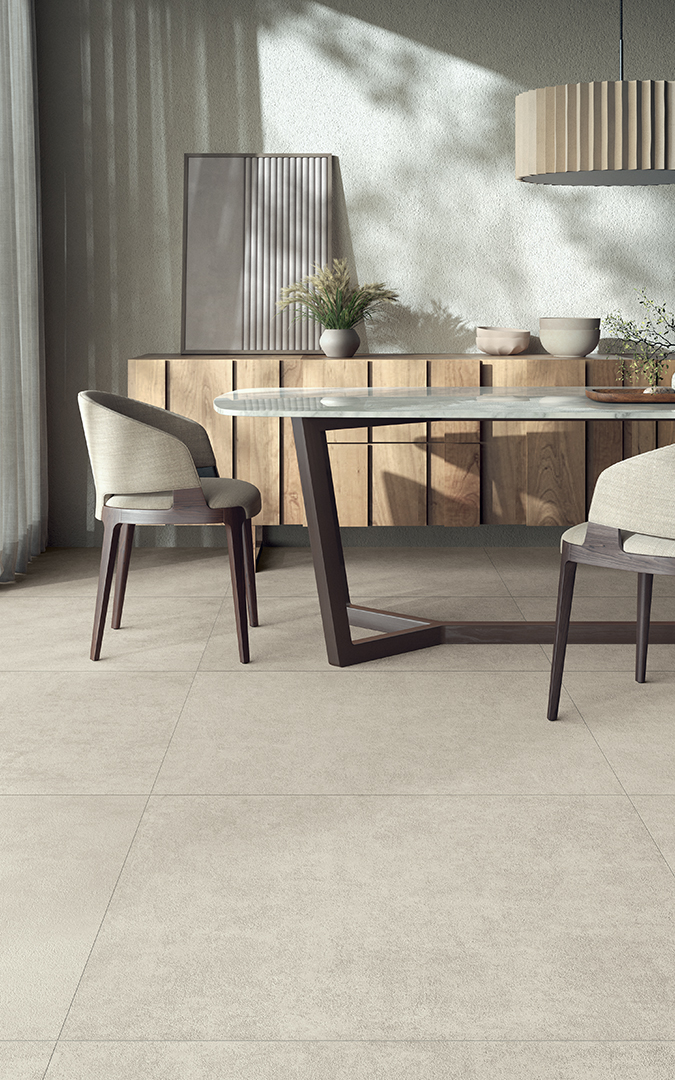 Castelvetro Terrae Pearl 100x100 cm Feinsteinzeug Betonoptik R10B          