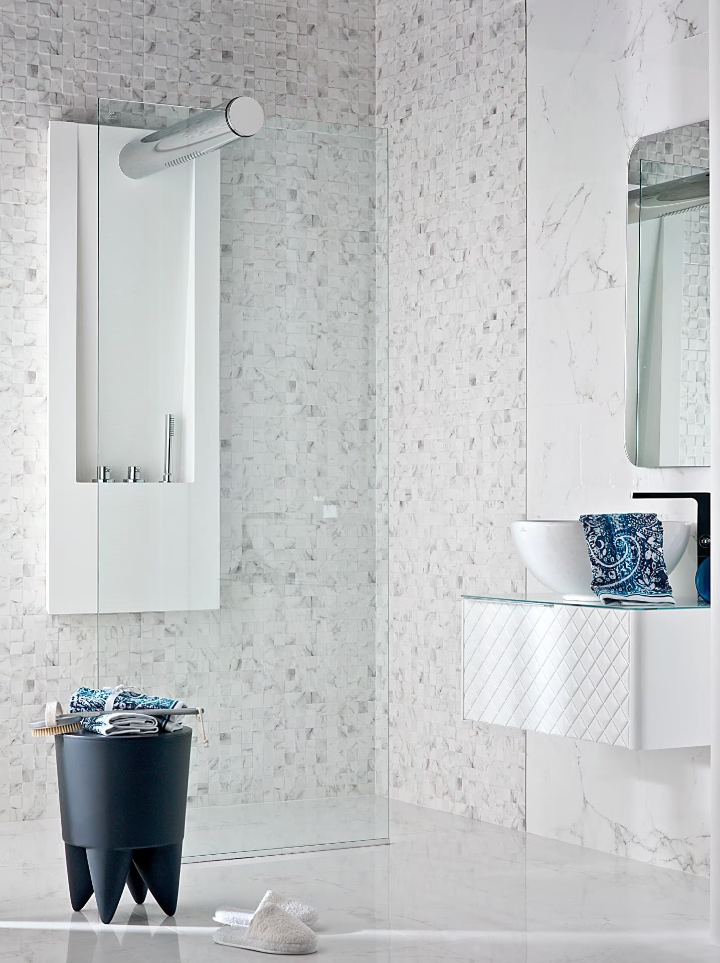 Porcelanosa Màrmol Carrara Blanco 33,3x100 cm Wandfliese rektifiziert