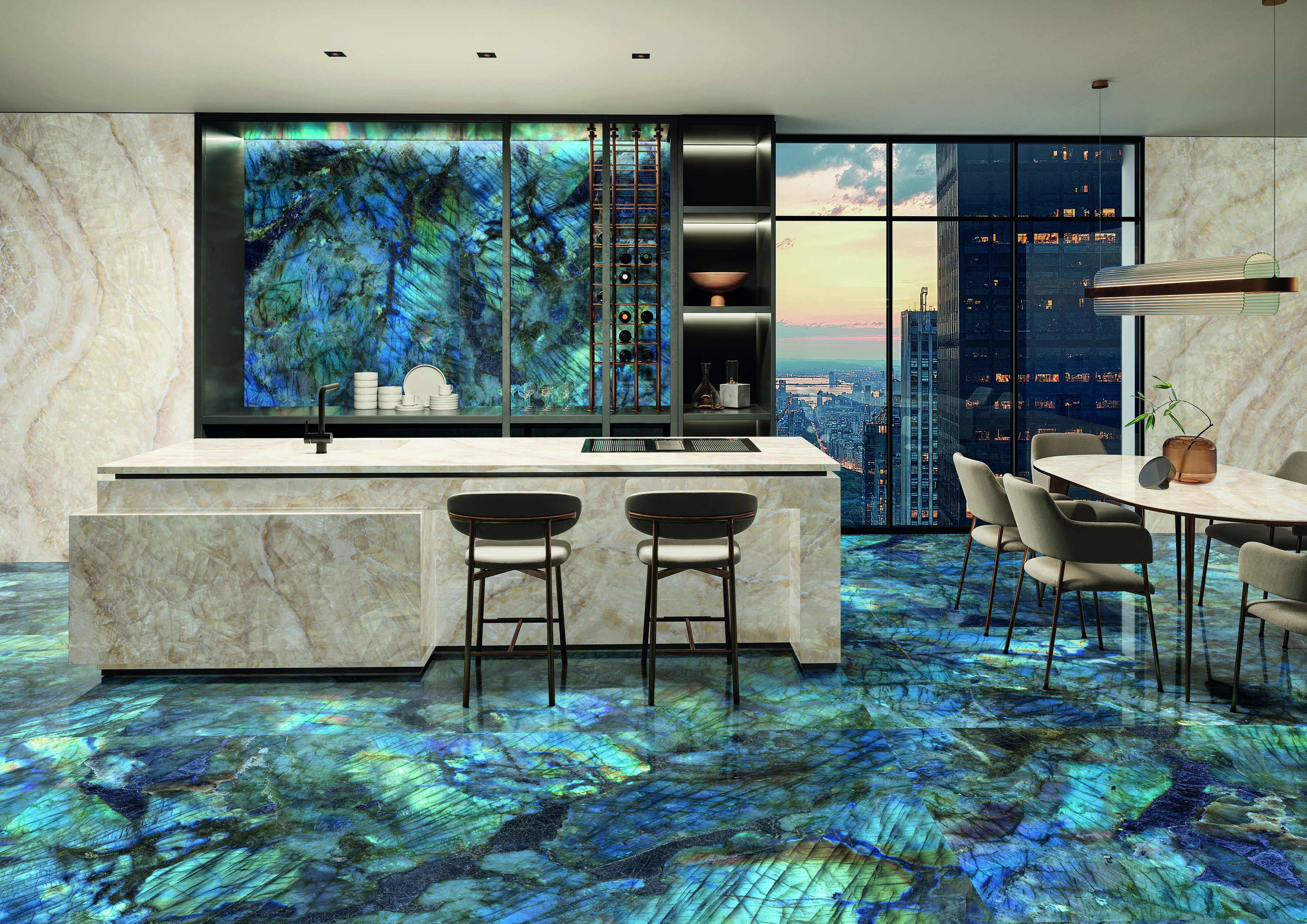 Emil Tele di Marmo Lumia Labradorite Full Lappato rett. 60x120 cm 