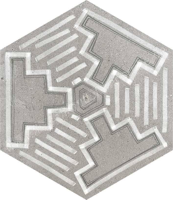Vives Rift Igneus 23x26,6 cm Hexagono Cemento