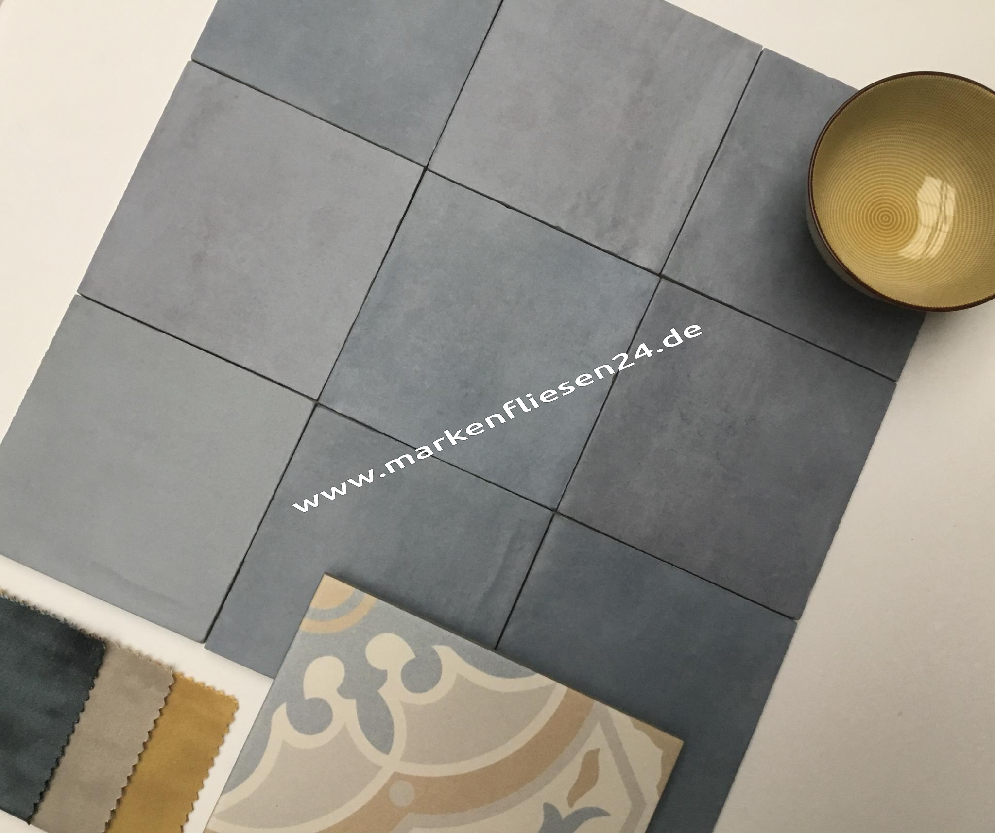 Revoir Paris Atelier Wall & Floor 14x14 cm bleu lumiere matt