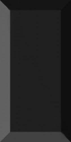 Vives Mugat negro Wandfliese 10x20 cm schwarz glänzend mit Facette