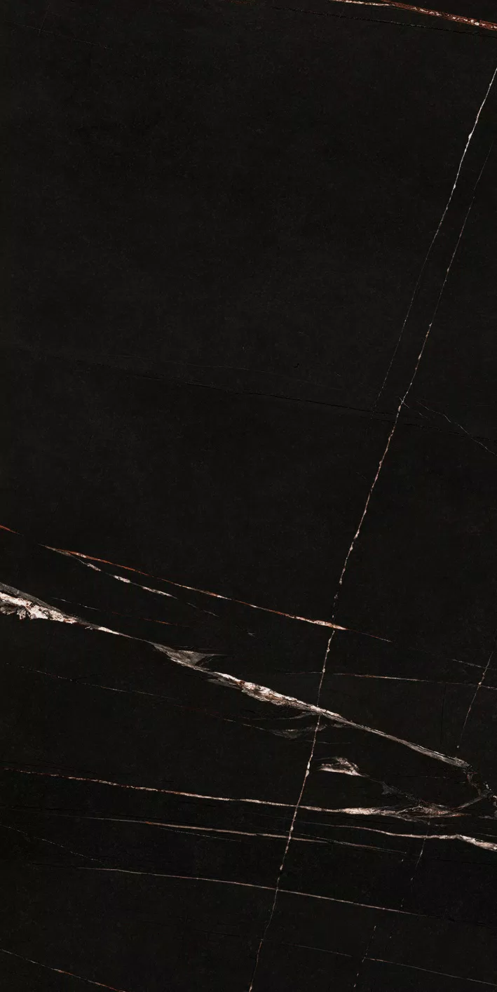 Florim Stones&More 2.0 Stone Sahara Noir Glossy 60x120x0,6 cm Feinsteinzeug Magnum 