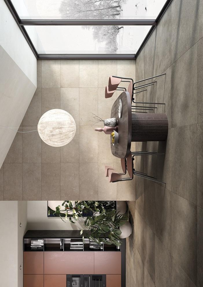 Rondine Loft Taupe 100x100x0,85 cm Feinsteinzeug R10B