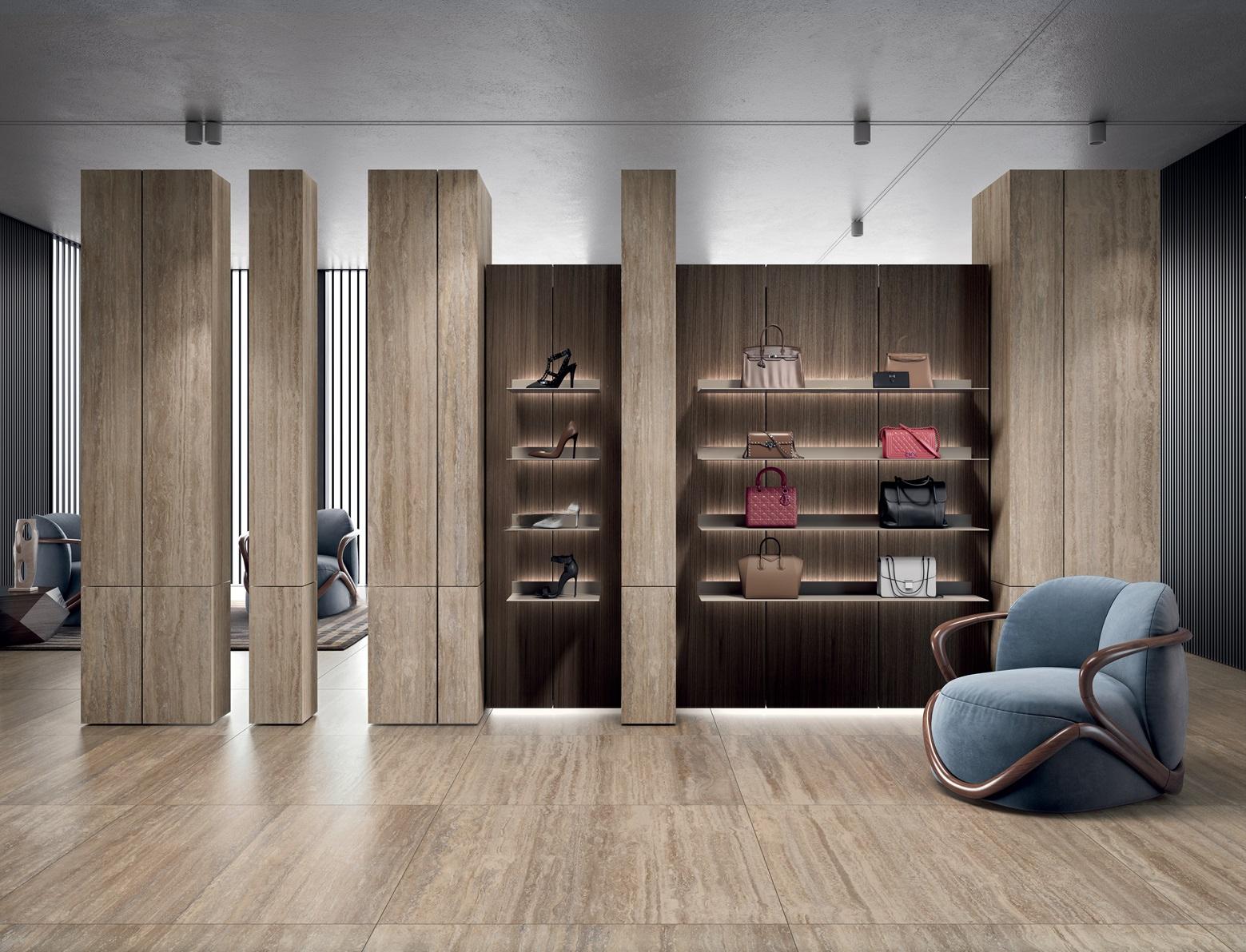 Kerlite 3plus Starlight 100x100x0,35 cm Travertino Classico smooth