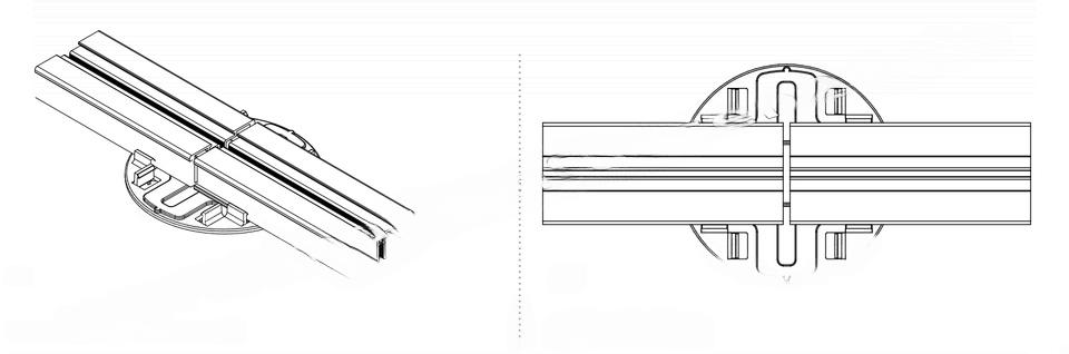 Eterno Ivica Kopf NM mit Kreuz-Aufsatz für Alu Traversen