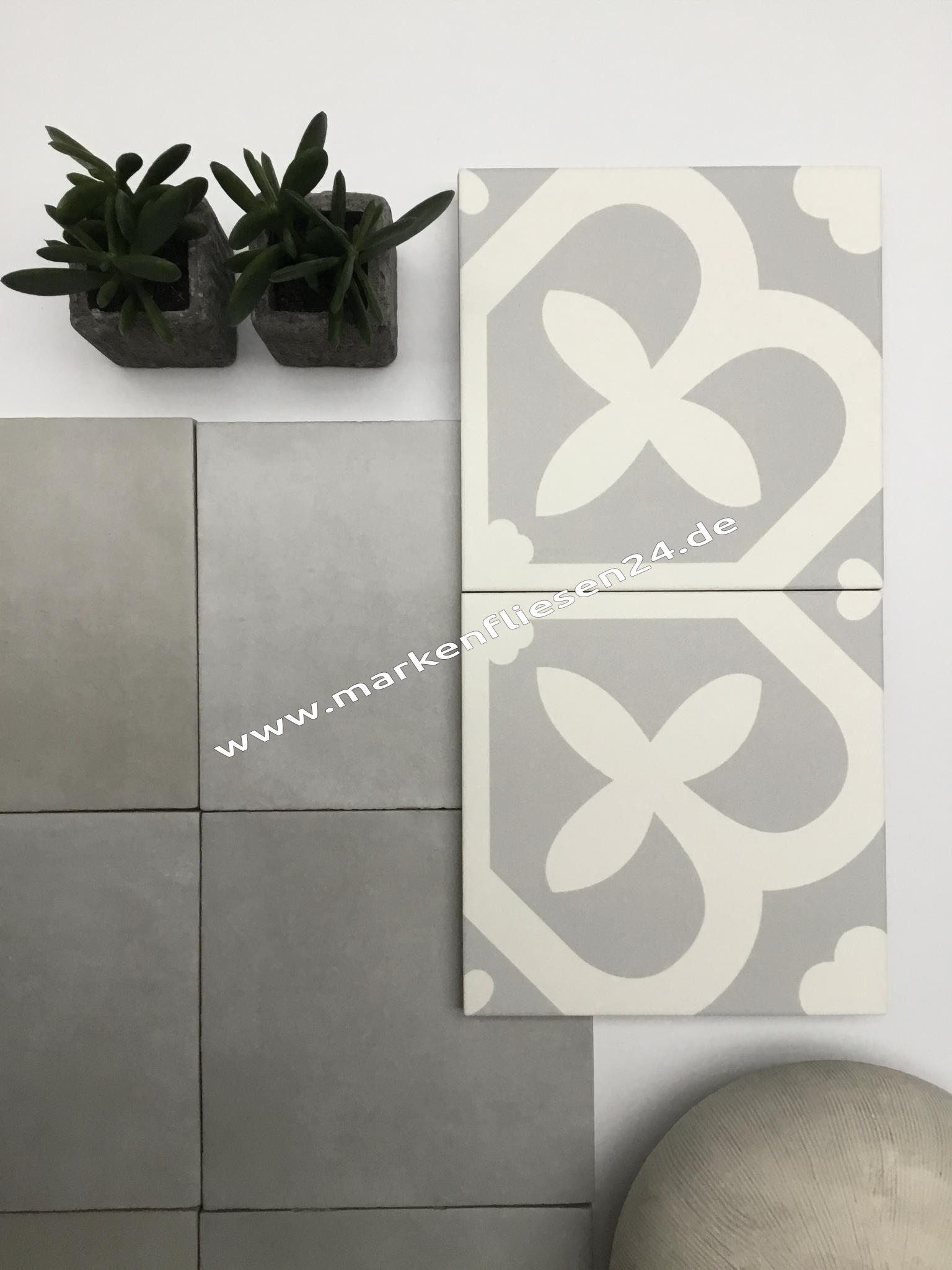 Revoir Paris Atelier Wall & Floor 14x14 cm gris mat