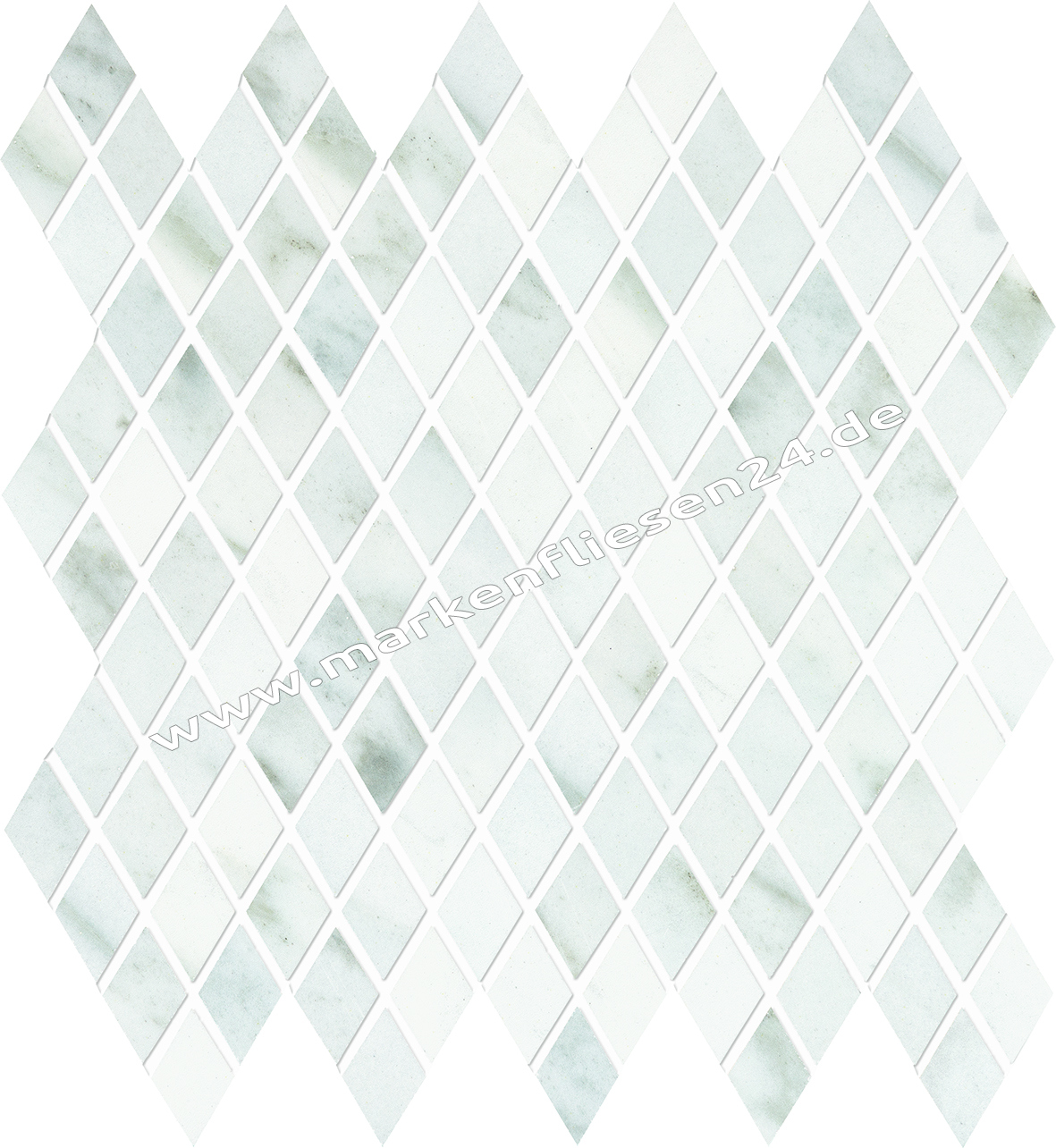 Emil Tele di Marmo Mosaico Losanghe XS Statuario M. Full Lapp.