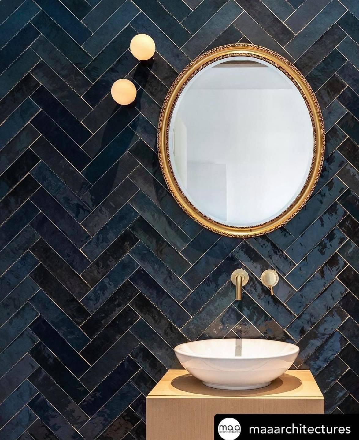 Revoir Paris Atelier Wall 6,2x25 cm Marine Glossy