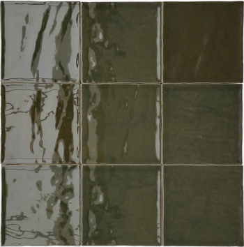 Revoir Paris Atelier Wall 10x10 cm Emeraude Glossy