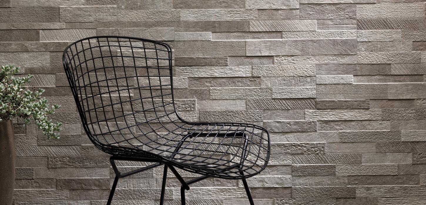 Rondine Volcano 3D grey 15x61 cm