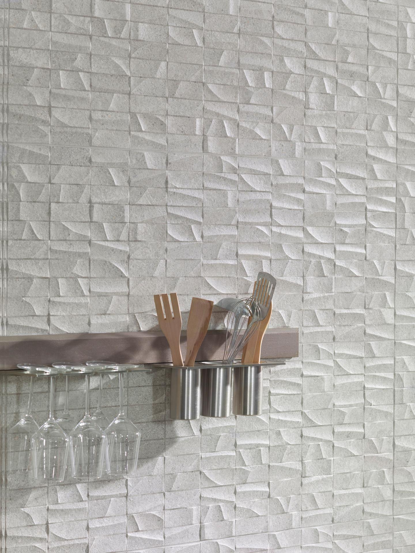 Porcelanosa Mosaico Prada Acero 45x120 cm Wandfliese rektifiziert