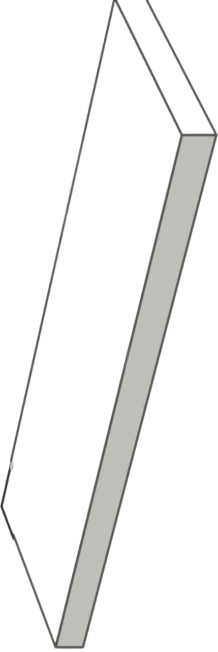 Emil Millelegni Remake Gradone-Step Ecke SX 33x120 cm naturale Farbe im Artikel wählbar