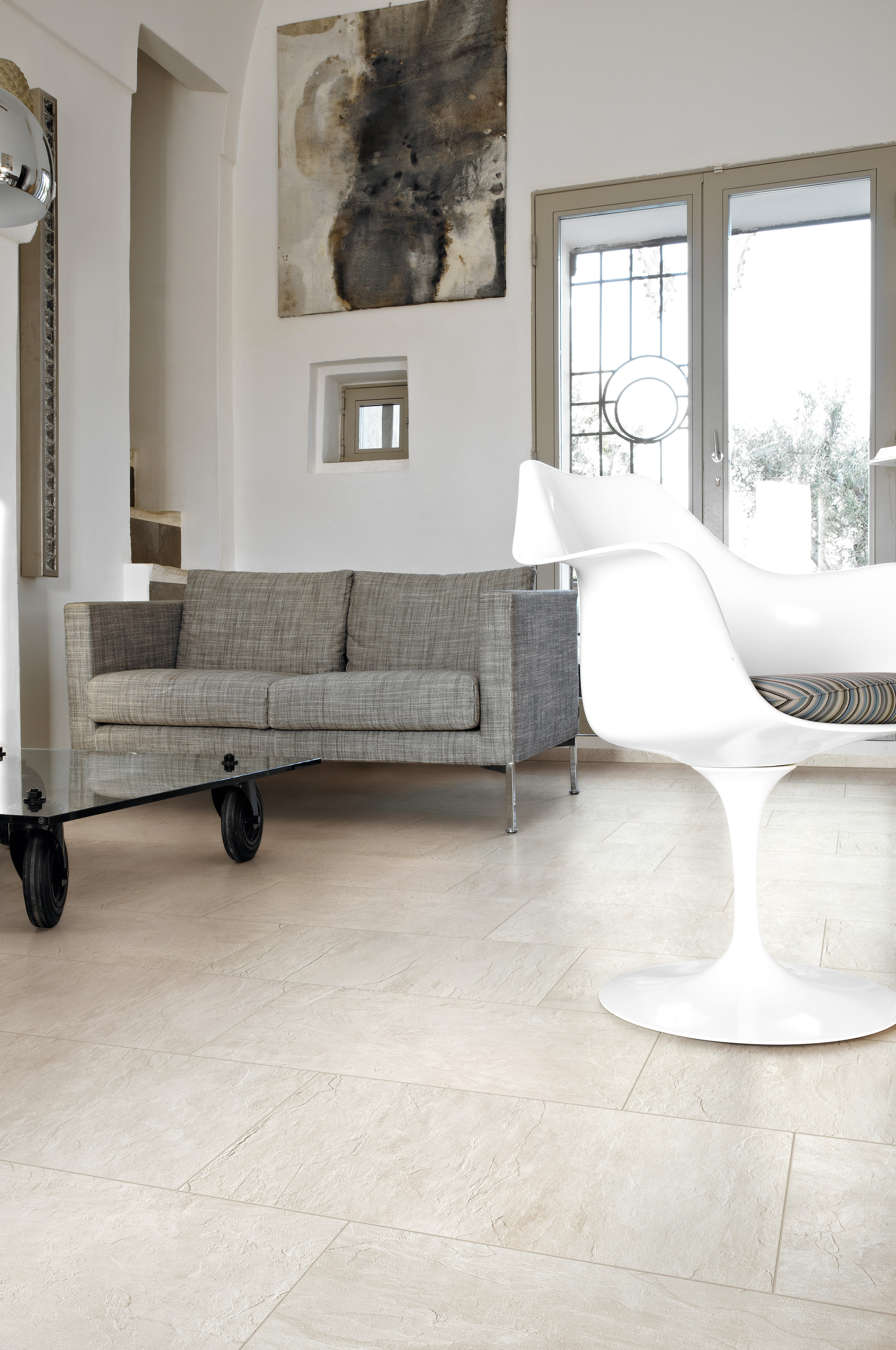 Florim Ardoise Blanc 120x120x0,6 cm Magnum Feinsteinzeug Matte R9