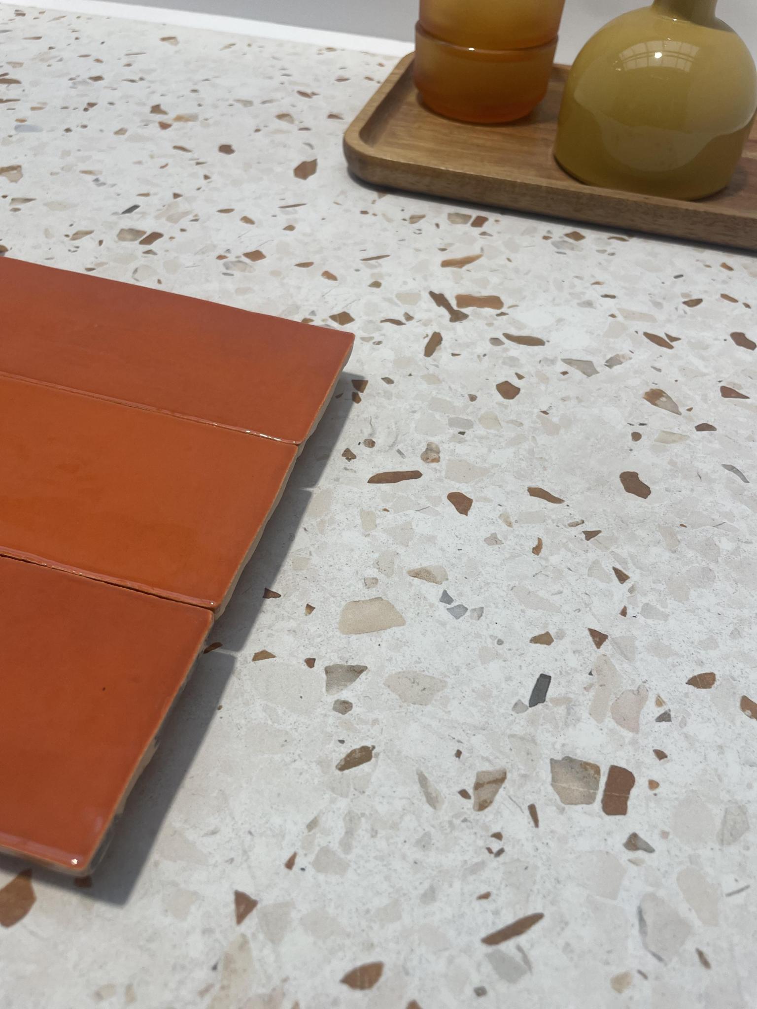 Revoir Paris Re-Bel Caramel 60x60 cm Terrazzo-Optik R10   