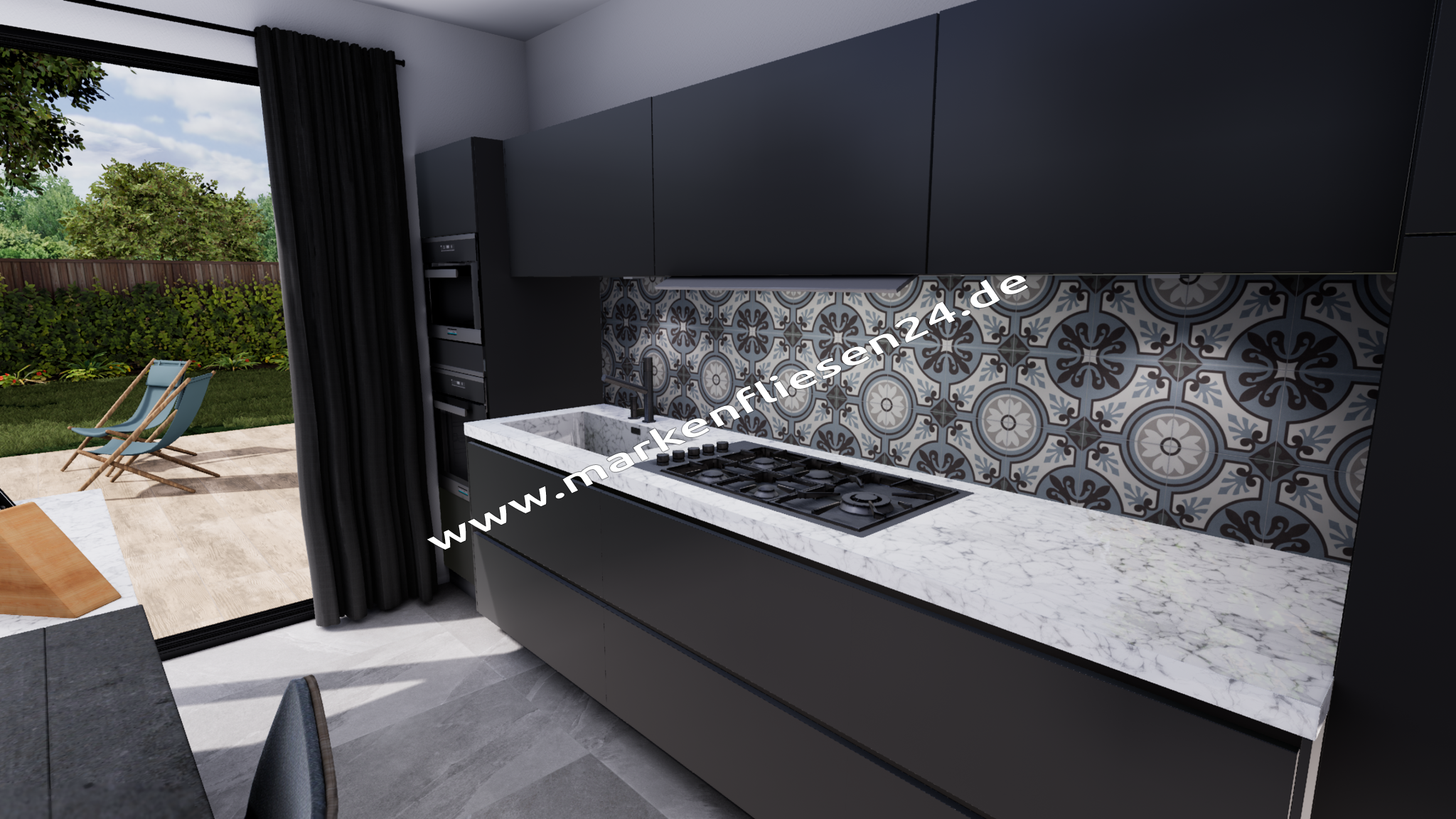 Revoir Paris La Madleine 20x20 cm Lilou Bleu