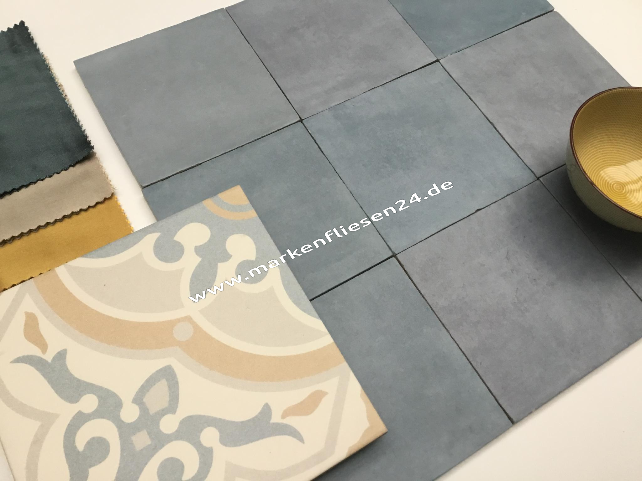 Revoir Paris Atelier Wall & Floor 14x14 cm bleu lumiere matt