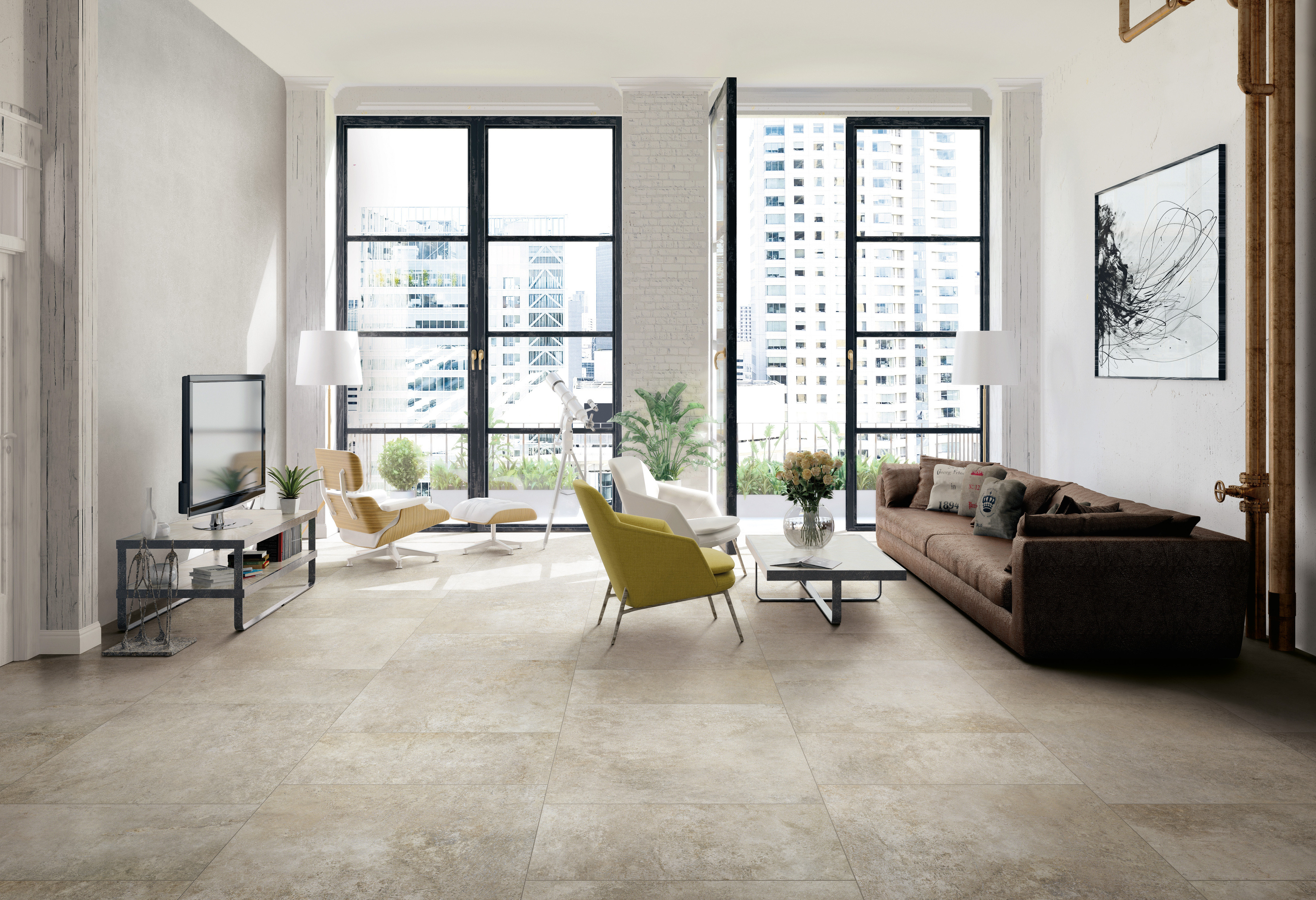 Florim Artifact Worn Sand 60X120x0,9 cm Feinsteinzeug Matte R10       