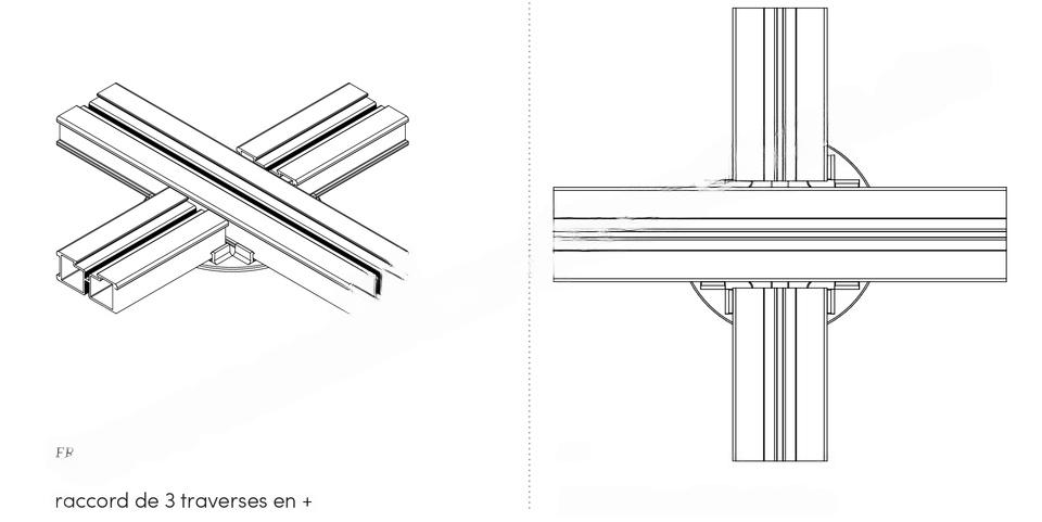 Eterno Ivica Kopf NM mit Kreuz-Aufsatz für Alu Traversen