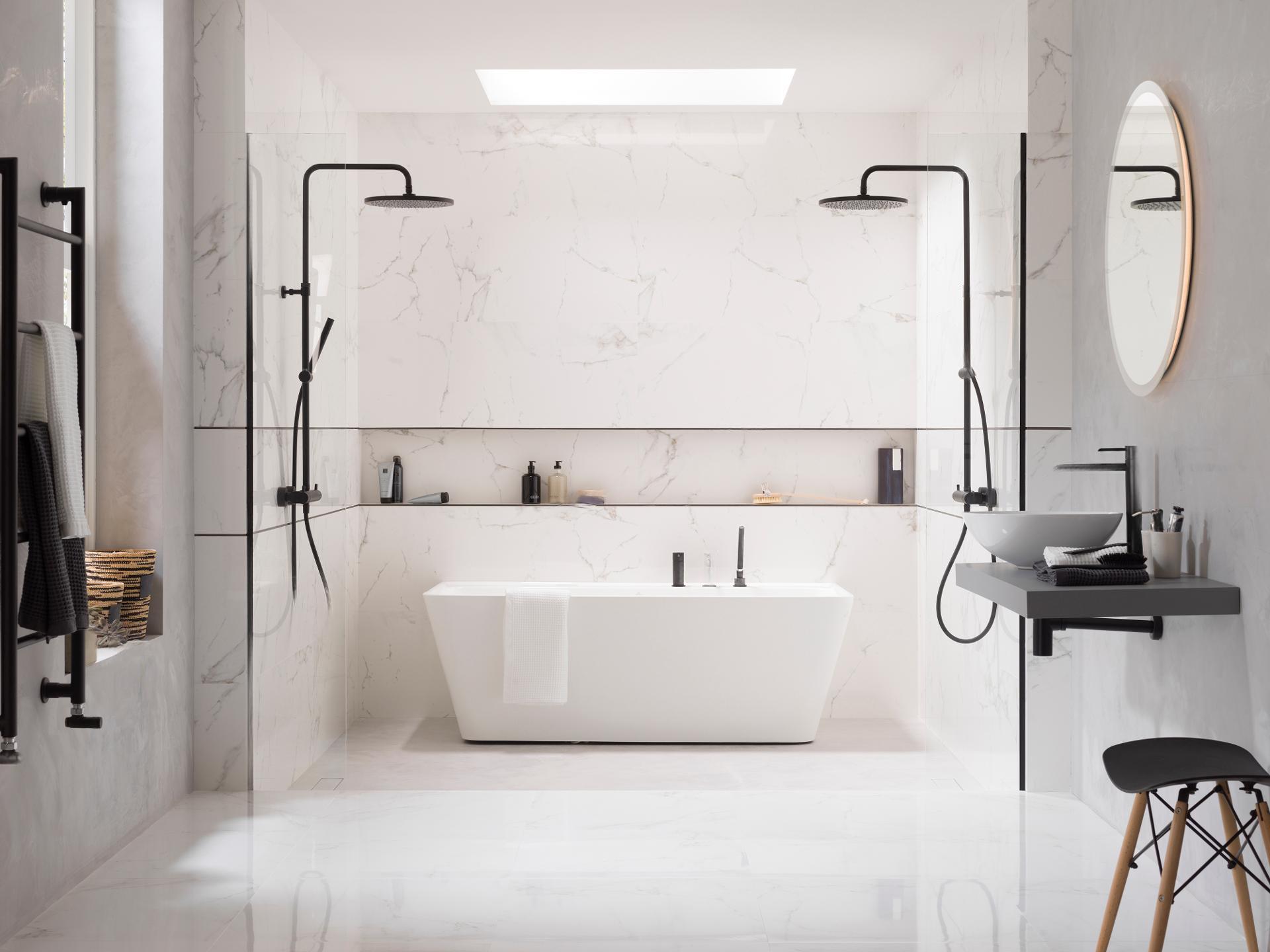 Porcelanosa Màrmol Carrara Blanco 33,3x100 cm Wandfliese rektifiziert